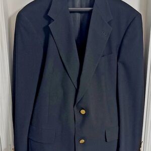 Hart Schaffner Marx Black Blazer with Gold Buttons Size 42R